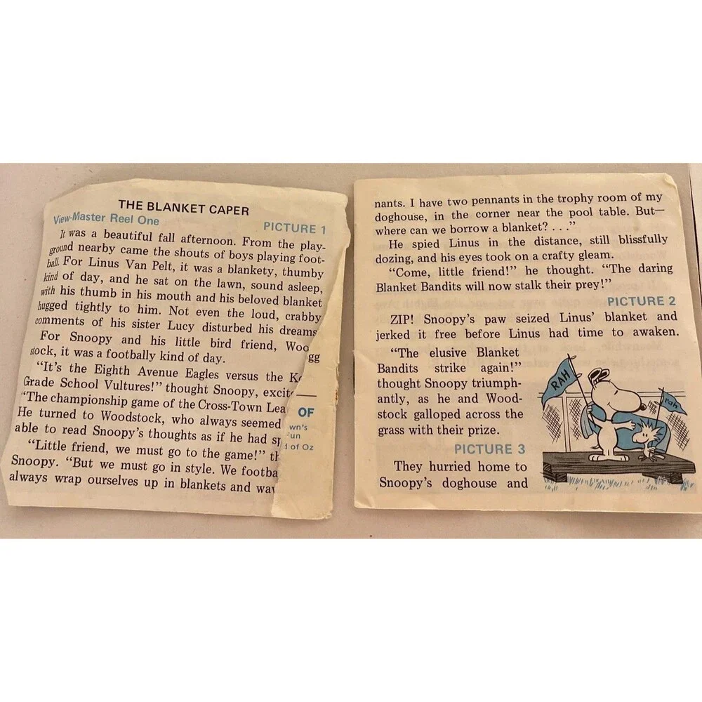 Vintage 1973 Viewmaster It’s a Bird Charlie Brown 3 reel Set GAF B-556 - Picture 3 of 5